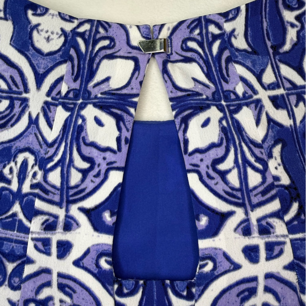 NWT The‎ Limited Blue and White Tile-Print Mini Dress - Picture 6 of 11
